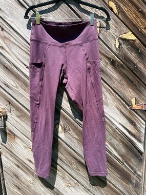 Fleo Purple Active Leggings with Side Pockets